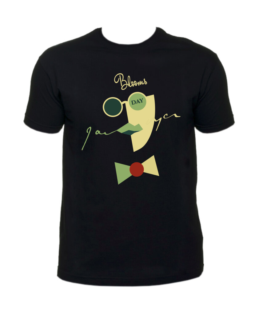 Bloomsday poster and T-shirt by Jackie Branc. Celebration of the life of James Joyce. Ideas Needs Translate Creative Collective