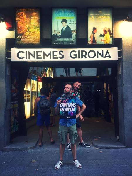 Retrano de Chap Rodríguez Rosell y Slawek Kolazinski. Estreno del cortometraje “Criaturas de la noche” en el cine Cinemes Girona, Barcelona