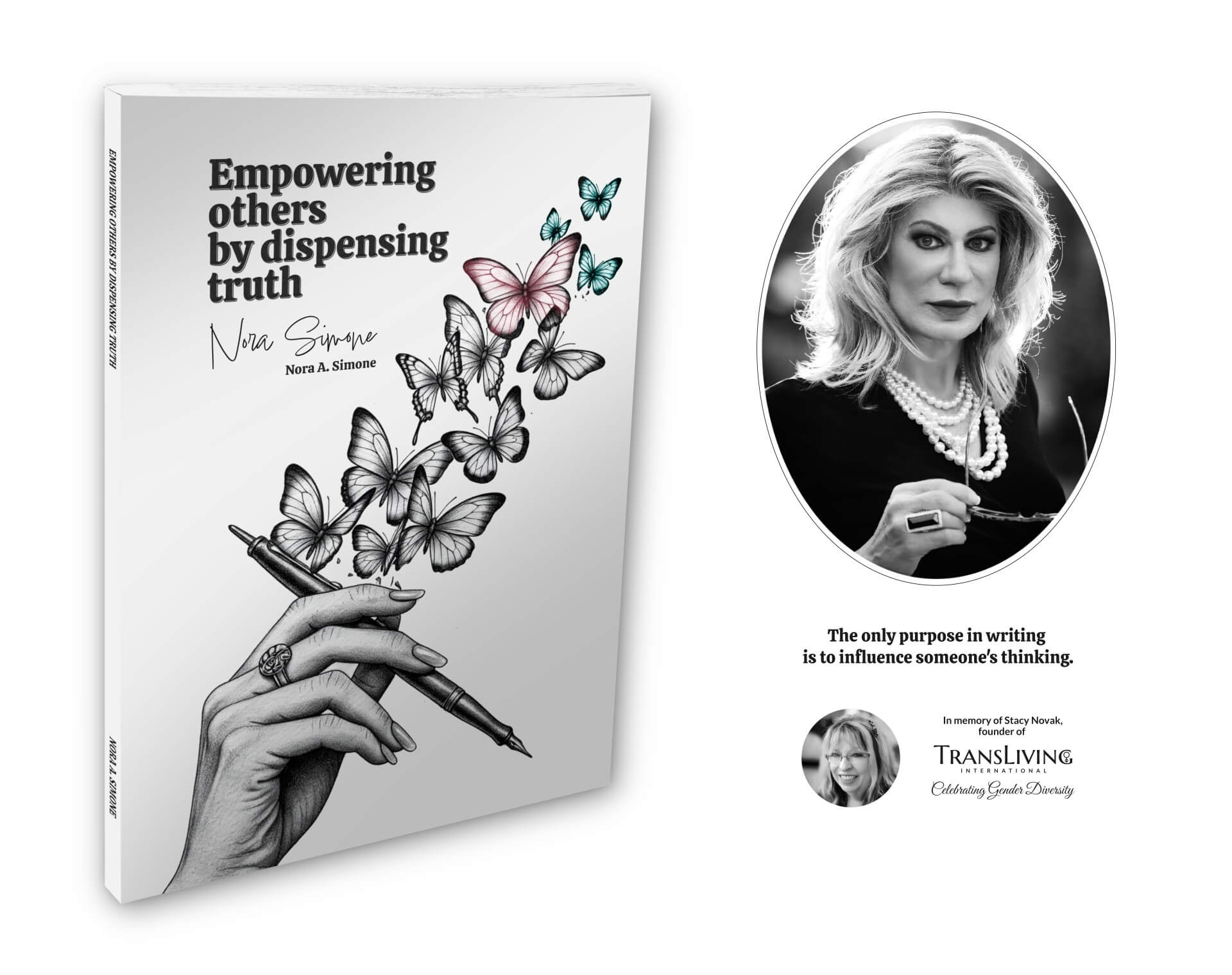 Empowering others by dispensing truth - Nora A.Simone | design by Jackie Branc | TransLiving International
